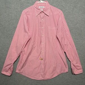 Brooks Brothers‎ Est 1818 Men's Pink Strped Button Down Shirt Size 15.5-34/35